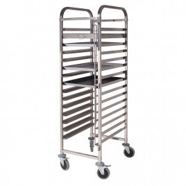 16-tier Chrome Cooling Trolley bakery storage and work unit detail view 2