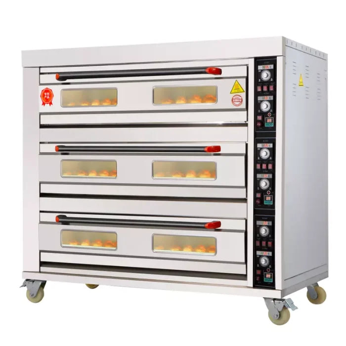 Oven 3 Deck 9 Tray Electric commercial bakery oven detail view 2