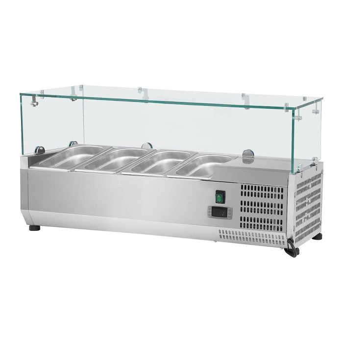 Salad / Pizza Counter Top Fridge 1.2m underbar refrigeration unit detail view 3