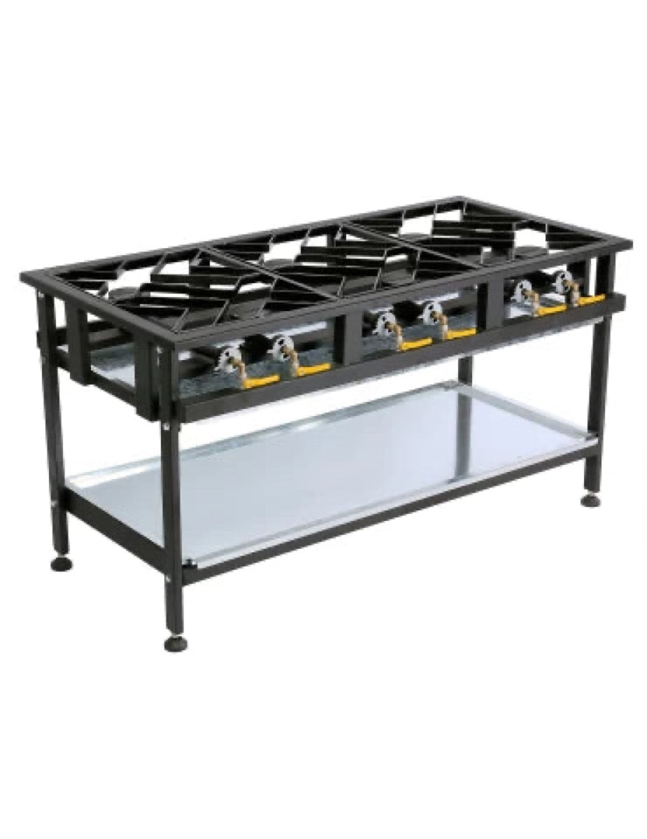 Boiling Table Staggered 6 Burner commercial processing equipment