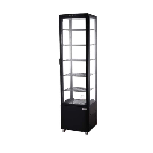 GALILEO Refrigerated Glass Display Fridge - Black commercial display fridge for South African commercial kitchens
