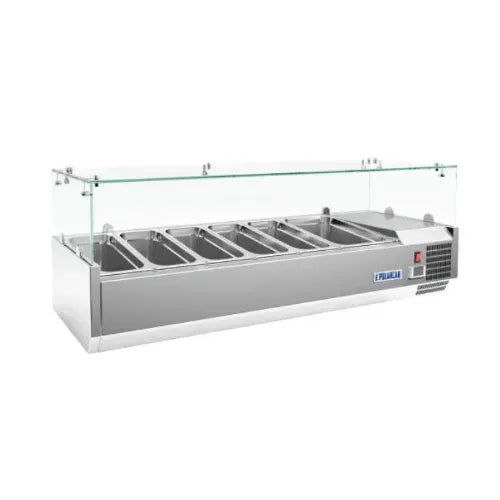 Pizza Ingredient Fridge - 8 Division commercial refrigerator equipment for South African commercial kitchens
