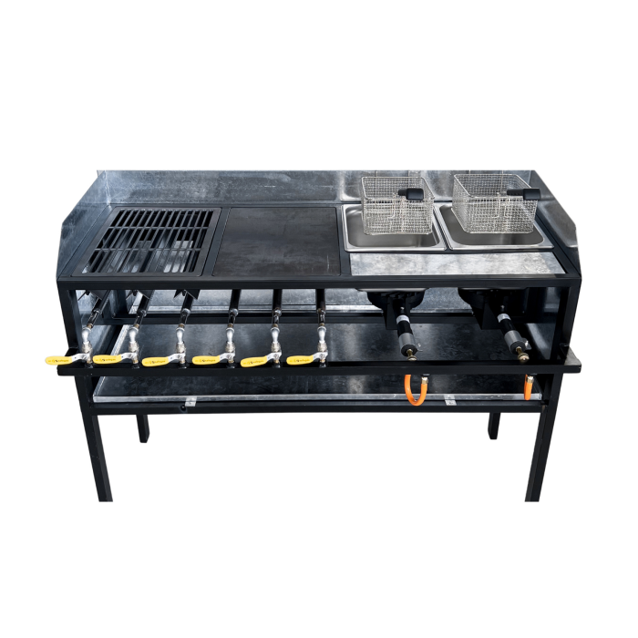 6 Burner Combo commercial gas stove
