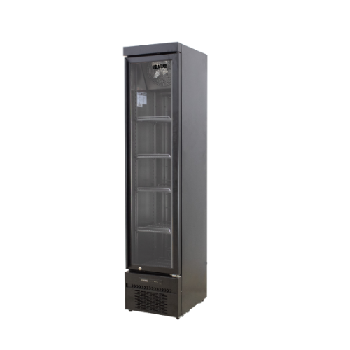 POLARCAB Upright Freezer - SLIM LINE BLACK commercial display fridge for South African commercial kitchens