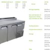 Fridgestar Underbar Cooler 2.5 Door - Steel Doors - Pizza Top commercial display fridge detail view 5