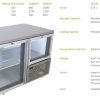 Fridgestar Underbar 1.5 Door - Glass Display commercial display fridge detail view 5