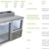 Fridgestar Underbar 1.5 Door - Glass Display - Pizza Top commercial display fridge detail view 5
