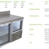 Fridgestar Underbar 1.5 Door - Glass Display - With Splashback commercial display fridge detail view 5