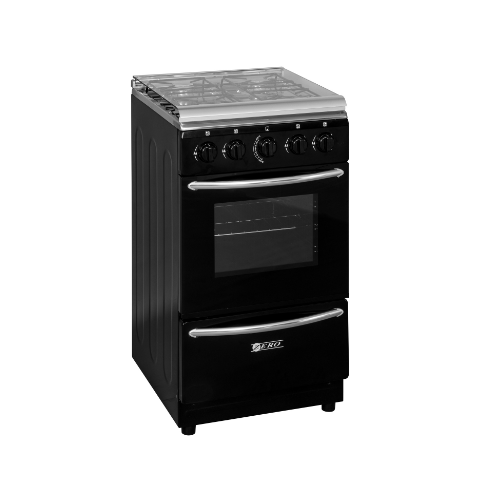 4 Burner Gas Stove With Gas Oven + FFD (BLACK) commercial gas stove