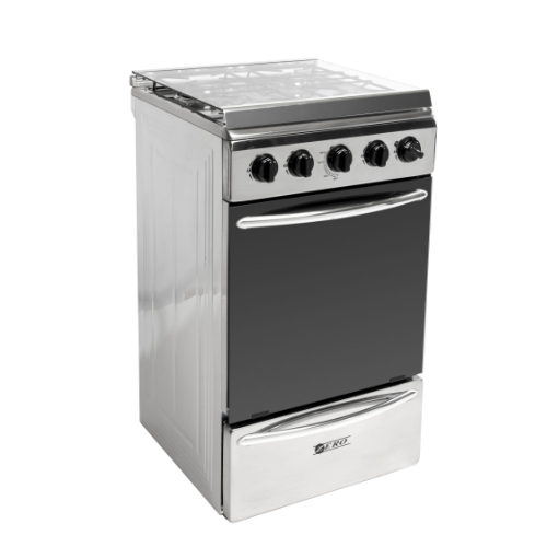 4 Burner Gas Stove With Gas Oven + FFD (SILVER) commercial gas stove