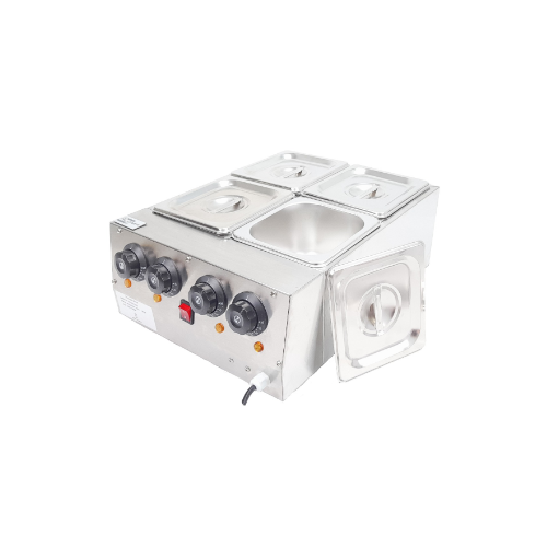 Chocolate Dip Warmer Stove - 4 Division party and buffet equipment