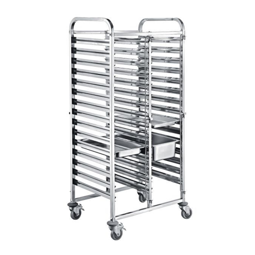 16-tier DOUBLE Chrome Cooling Trolley bakery storage and work unit for South African bakery kitchens