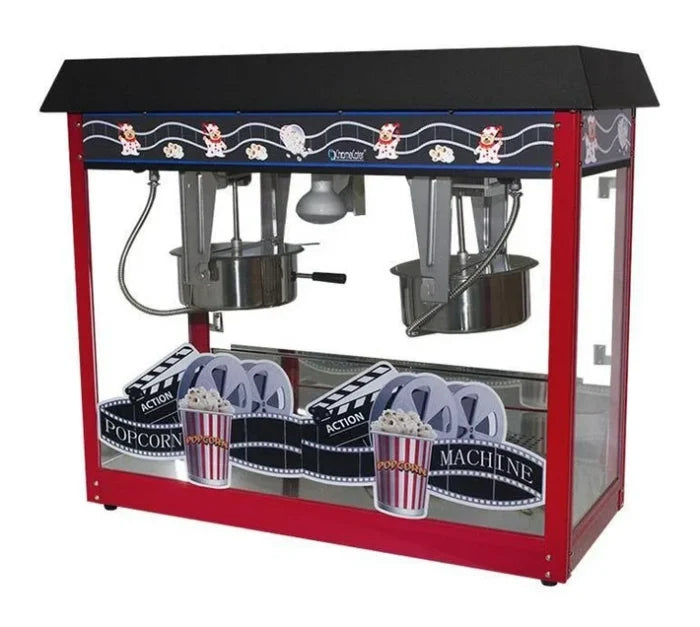 Popcorn Machine 2x8oz POP6A-2 Red & Black event snack equipment