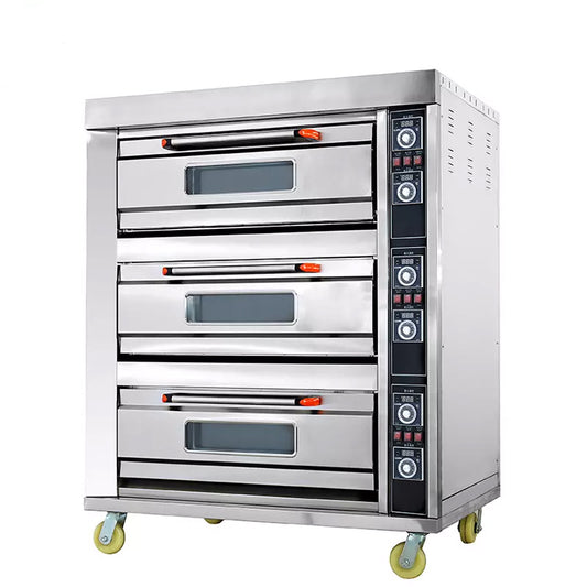 Oven 3 Deck 6 Tray Electric commercial bakery oven for South African bakery kitchens