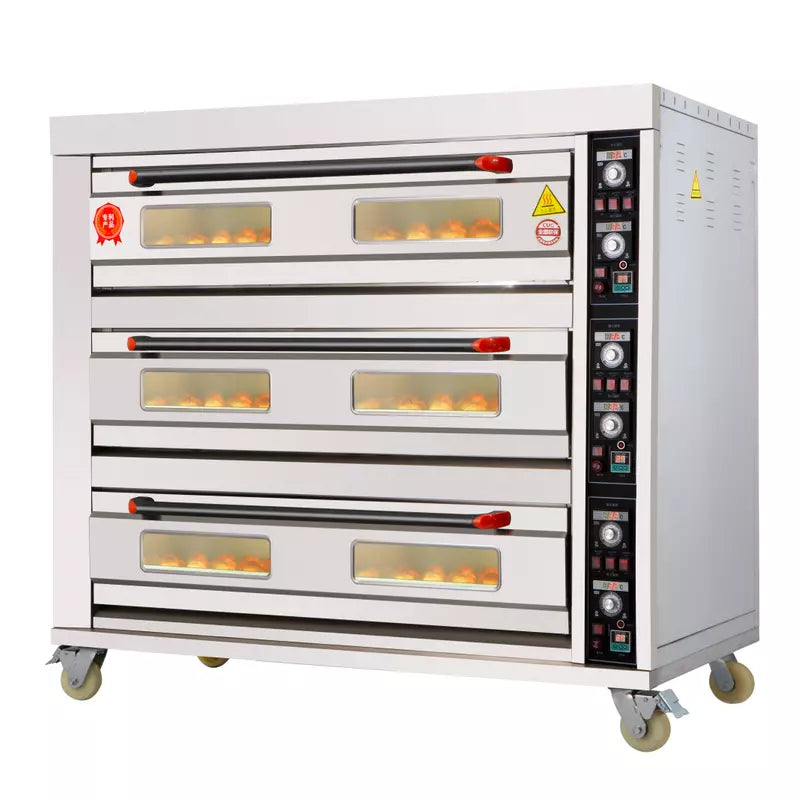 Oven 3 Deck 9 Tray Electric commercial bakery oven for South African bakery kitchens