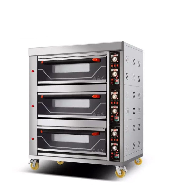 Oven 3 Deck 6 Tray Gas commercial gas oven