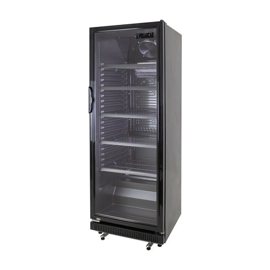 POLARCAB Single Door Display Fridge - BLACK commercial display fridge for South African commercial kitchens