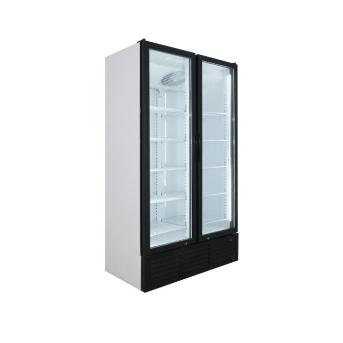 Upright Freezer Double Door LG680F commercial display fridge detail view 2