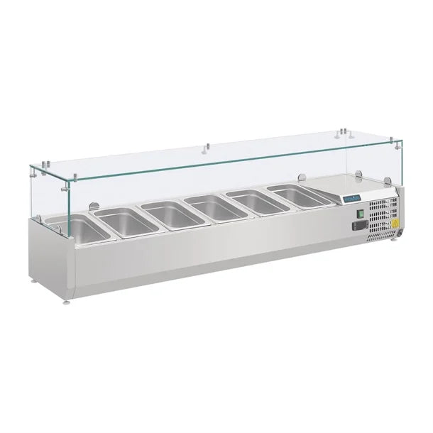 Salad / Pizza Counter Top Fridge 1.5m underbar refrigeration unit for South African commercial kitchens
