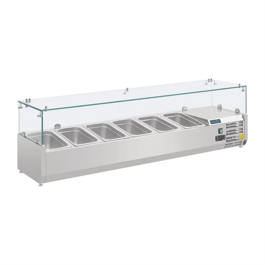 Salad / Pizza Counter Top Fridge 1.5m underbar refrigeration unit for South African commercial kitchens