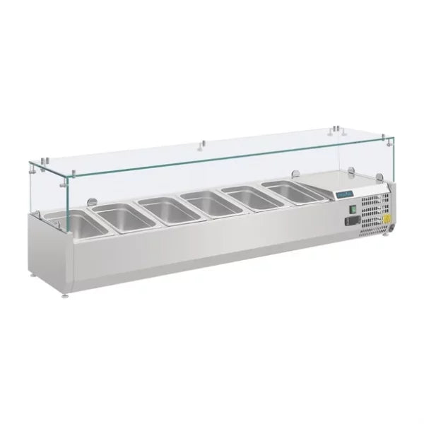 Salad / Pizza Counter Top Fridge 1.5m underbar refrigeration unit detail view 2