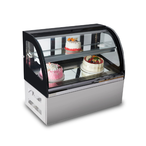 Countertop Cake Display Fridge Curved 1.2m commercial display fridge for South African commercial kitchens