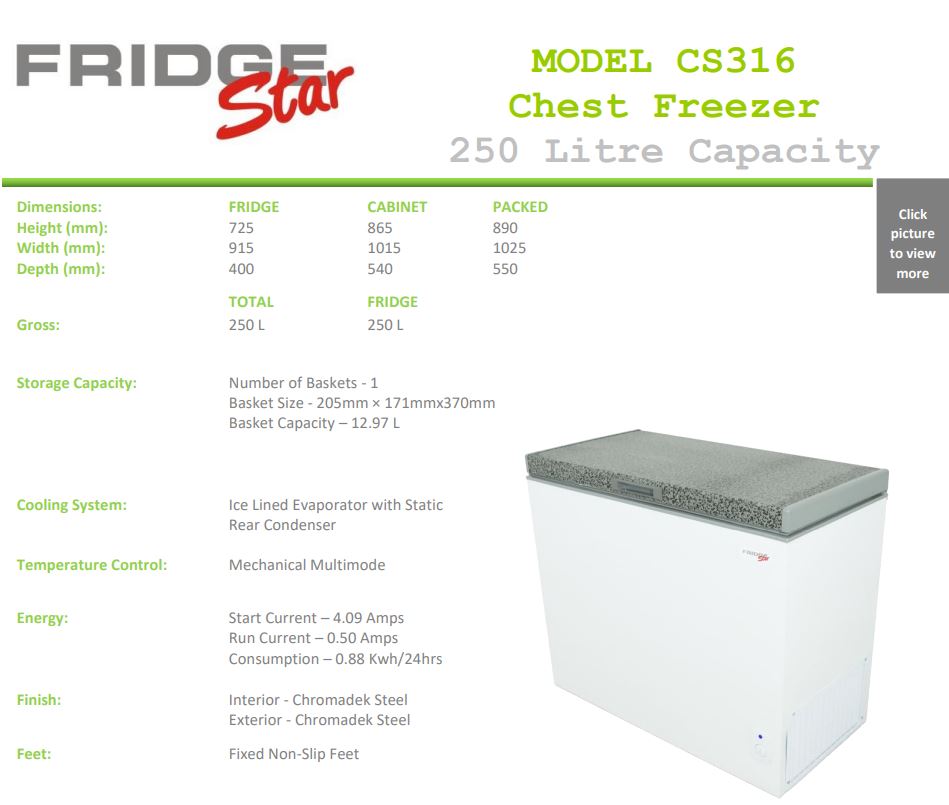 Chest Freezer CS316 detail image 2