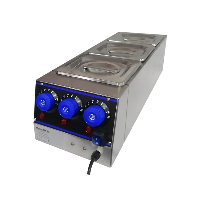 Chocolate Dip Warmer Stove - Triple party and buffet equipment
