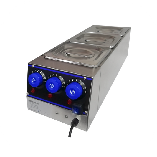 Chocolate Dip Warmer Stove - Triple party and buffet equipment