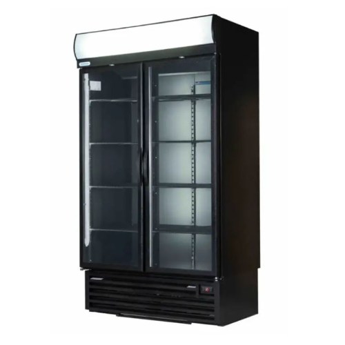 Carbon Fibre Staycold Double Door Upright Freezer commercial display fridge for South African commercial kitchens