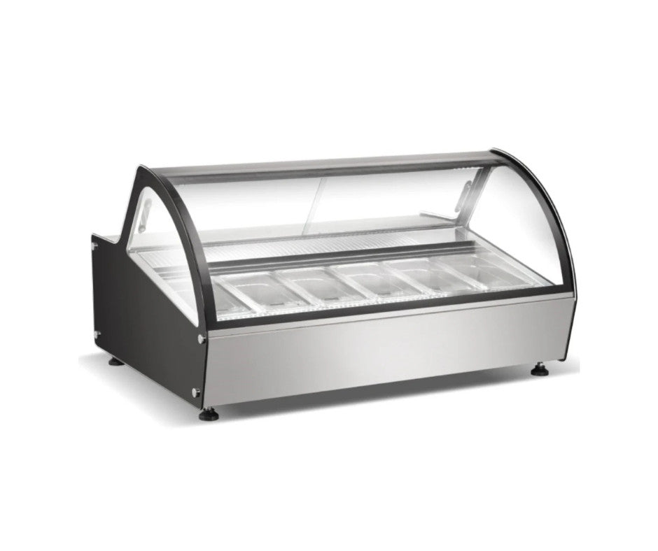 Gelato Freezer - 6 Flavour - Counter Top commercial freezer detail view 2