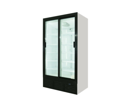 Double Door Sliding FULL Display Fridge - ES1140 commercial display fridge detail view 3