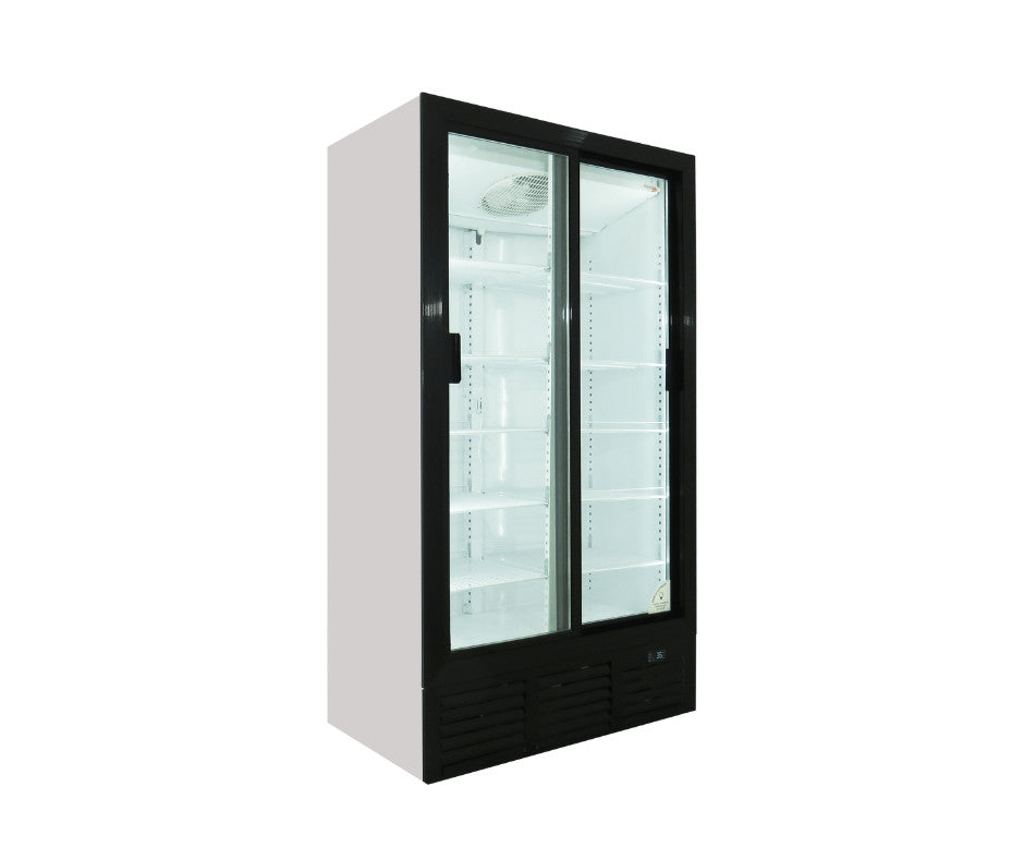 Double Door Sliding FULL Display Fridge - ES1140 commercial display fridge detail view 5