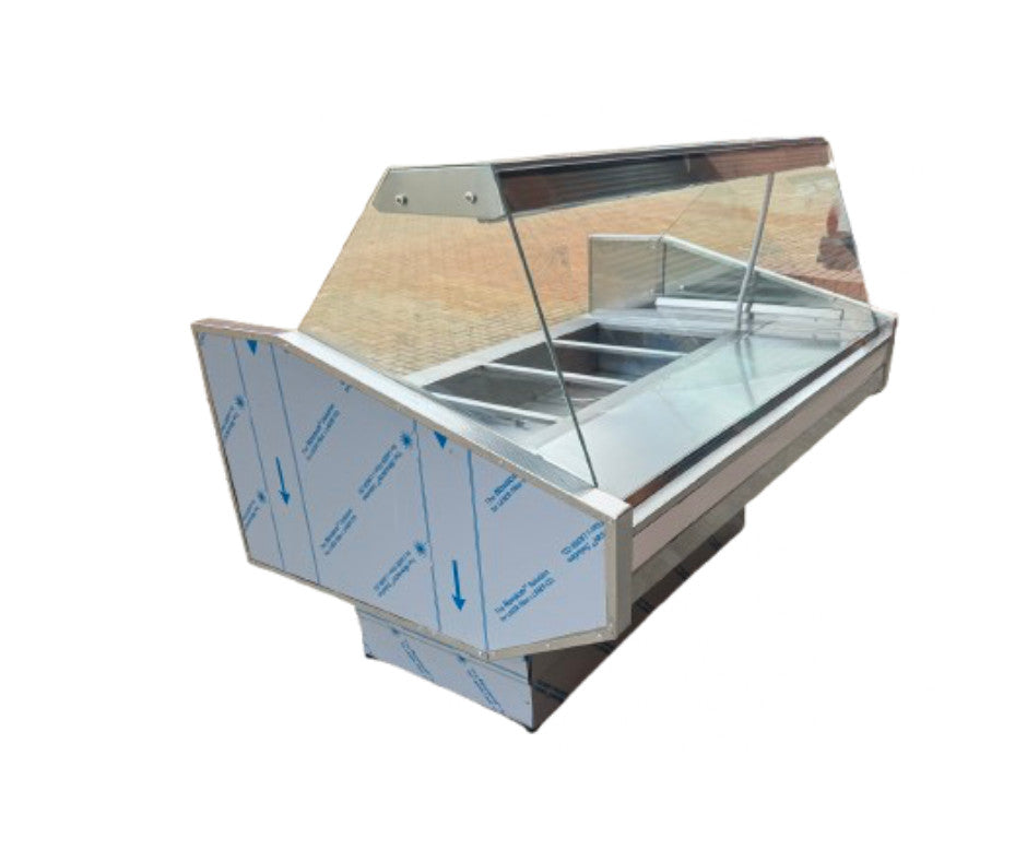 6 Division Bain Marie Warmer - FLAT Glass (2.5M) bain marie warmer detail view 3