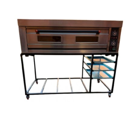 1 Deck 2 Tray Electric Oven + STAND commercial bakery oven detail view 2
