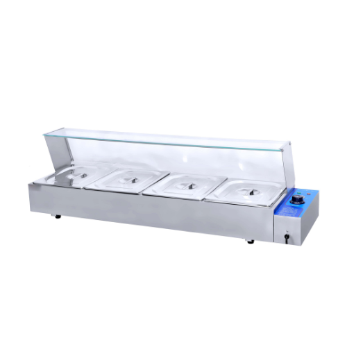 4 Division Electric Bain Marie With Glass / Sneeze Guard (Table Top) bain marie warmer for South African catering
