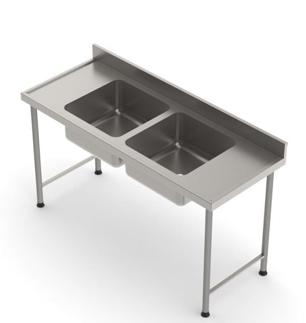Sink Double Bowl 2300mm Stainless Steel food processing machine