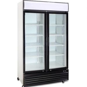 Beverage Cooler Double Door Sliding/Hinged Used From commercial display fridge detail view 2