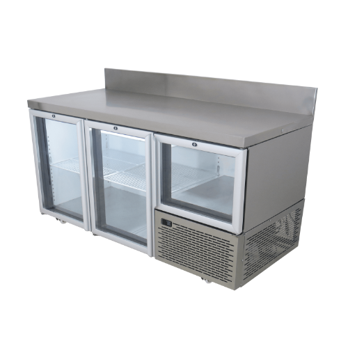 Fridgestar Underbar 2.5 Door - Glass Display - With Splashback commercial display fridge for South African commercial