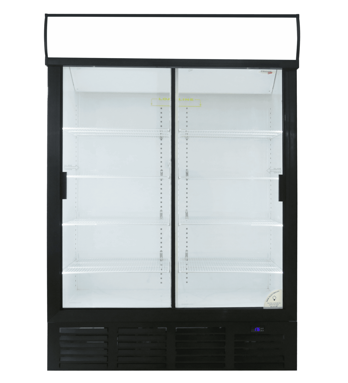 Double Door Display Fridge (Fridgestar) - Sliding Doors (Es1360) commercial display fridge detail view 2