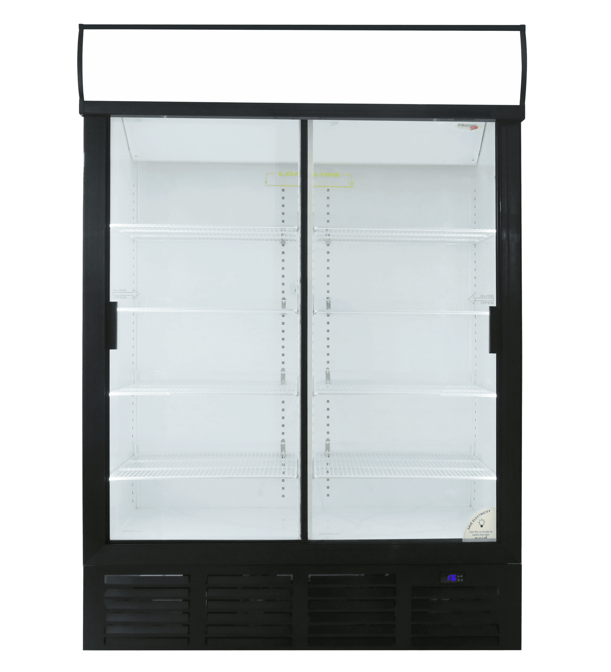 Double Door Display Fridge (Fridgestar) - Sliding Doors (Es1360) commercial display fridge detail view 2
