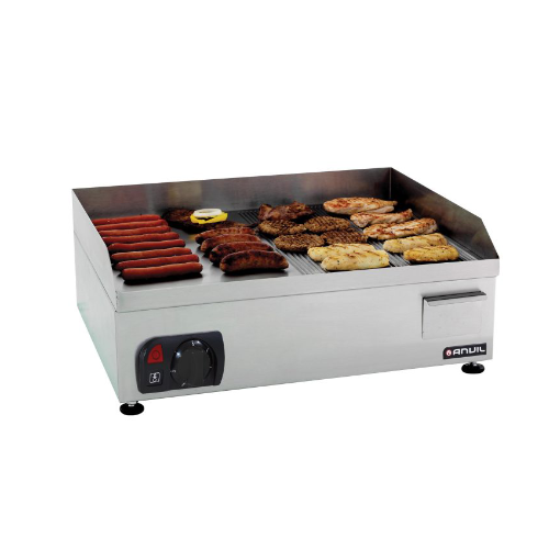 ANVIL Half Ribbed + Half Flat Griller 600mm commercial griller for South African catering kitchens