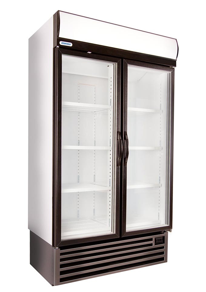 Double Door Display Fridge (STAYCOLD) - Hinged Doors (HD1140) commercial display fridge detail view 2