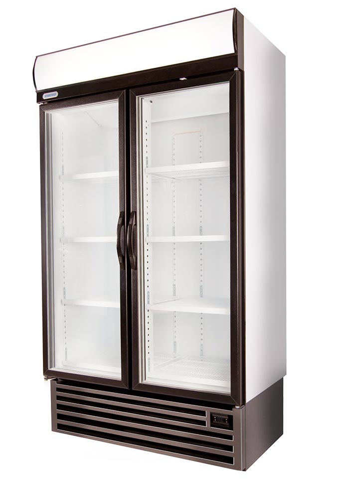 Double Door Display Fridge (STAYCOLD) - Hinged Doors (HD1140) commercial display fridge detail view 4