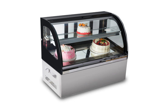 Countertop Cake Display Fridge Curved 900mm commercial display fridge for South African commercial kitchens