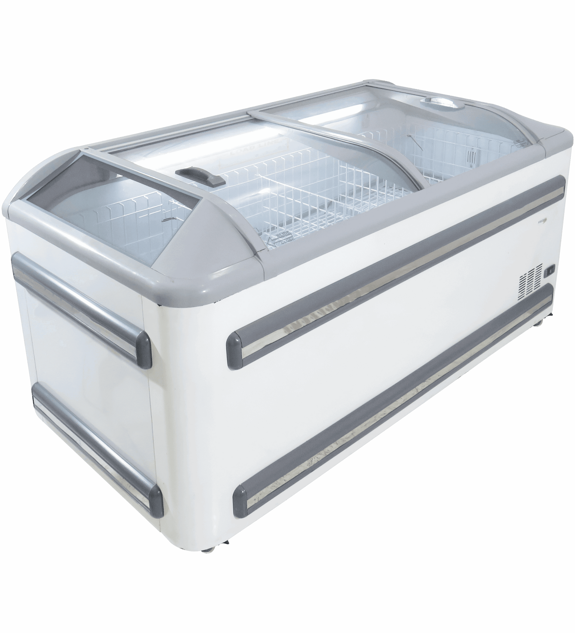 Curved Glass Island Freezer 2m (Vs2000vt) commercial display fridge for South African commercial kitchens
