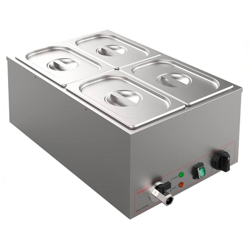 Gas Table Top 2 Division 4×1/4×4 Pan commercial gas bain marie