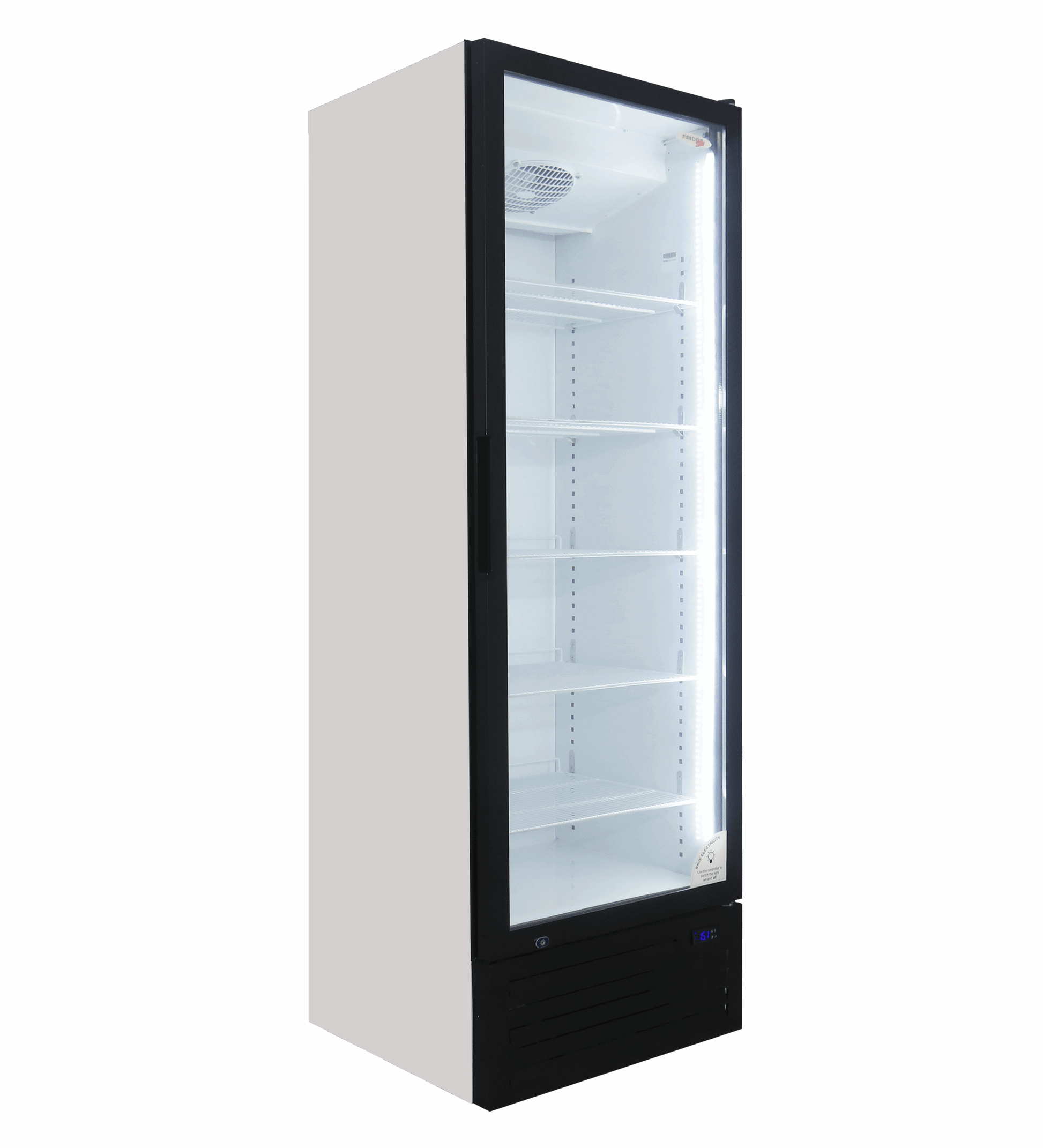 Single Door FULL Display Fridge - FH690 commercial display fridge detail view 3