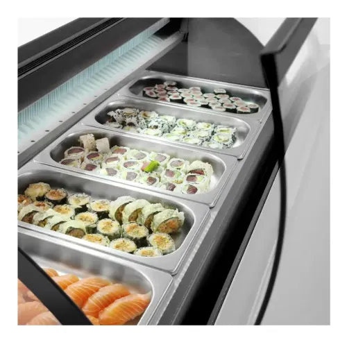 7 Division Sushi Display Fridge - POLARCAB commercial display fridge detail view 3