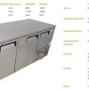 Fridgestar Underbar Cooler 2.5 Door - Steel Doors commercial display fridge detail view 5